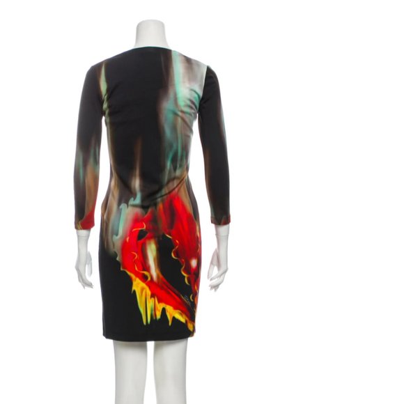 JUST CAVALLI Black Fire Design Dress - Picture 5 of 8